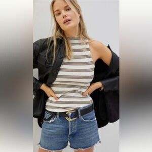 NWOT Anthropologie Maeve Mock Neck Tank Top